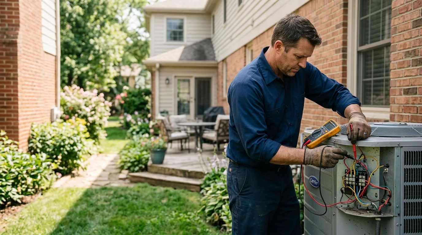 HVAC technician working near Vacaville, CA
